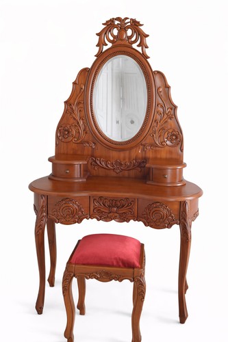Coiffeuse baroque avec miroir - coiffeuse,